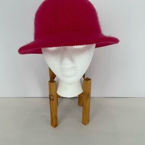 TJW Fuzzy Pink Winter Wool Bucket Hat